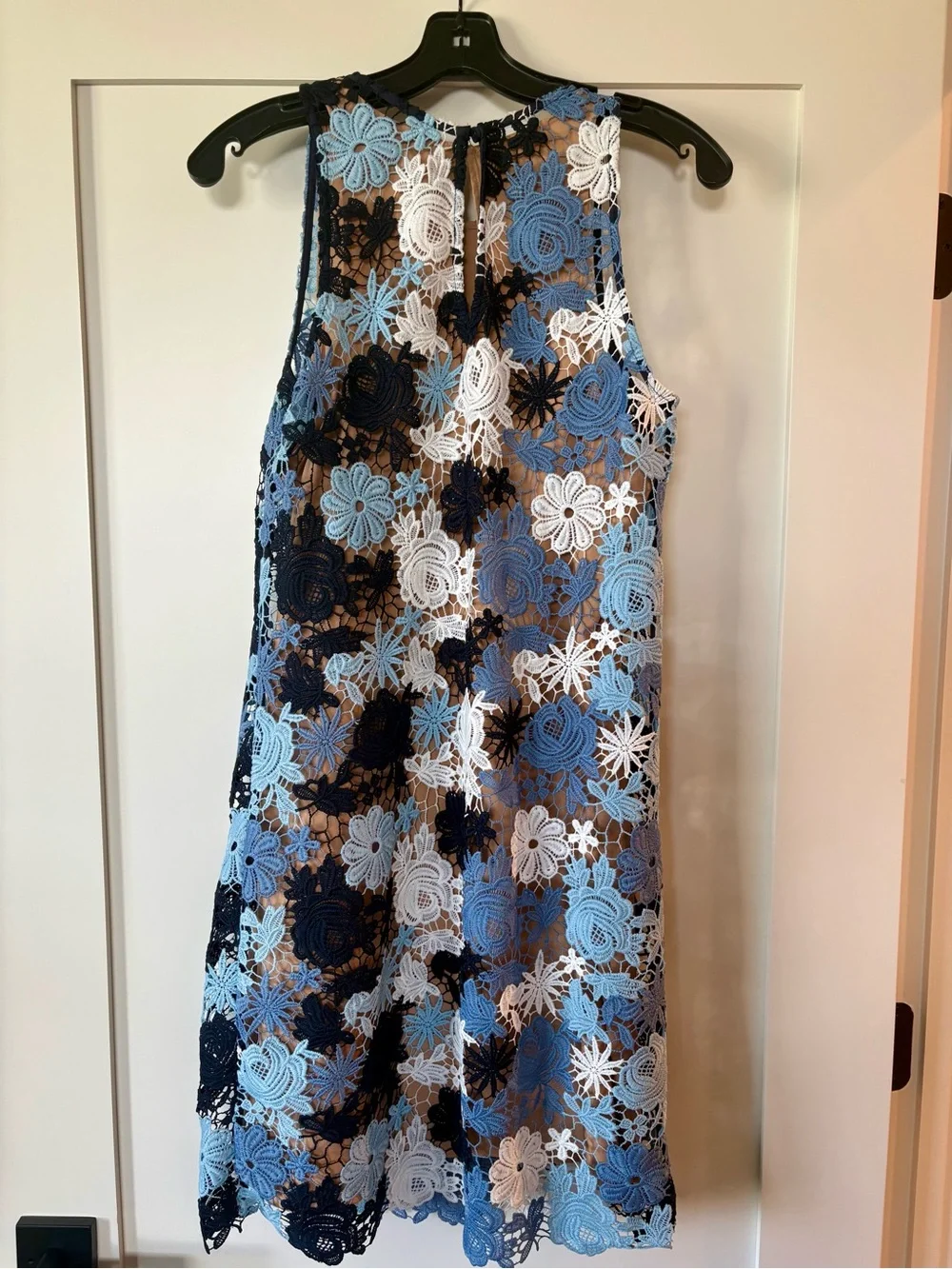 Woman’s Blue & White Floral Lace Dress